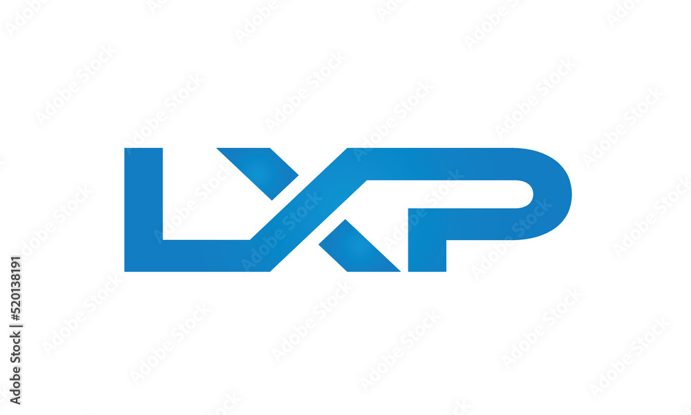 Connected LXP Letters logo Design Linked Chain logo Concept Connected LXP Letters logo Design Linked Chain logo Concept
