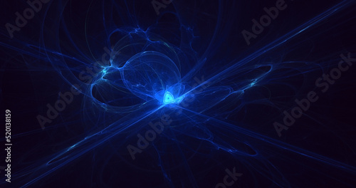 3D rendering abstract multicolor fractal light background  © BetiBup33