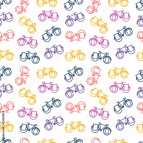 Bicycle seamless pattern
