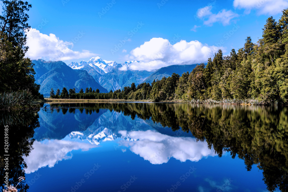 lake in the mountains with reflection