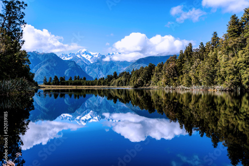 lake in the mountains with reflection