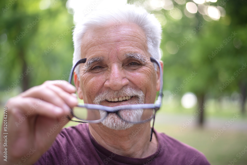 Elderly pensioner man with glasses Elderly pensioner man with glasses