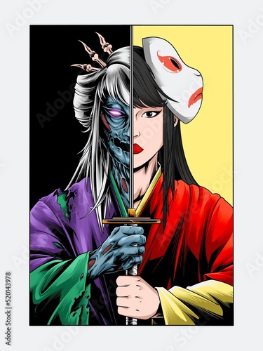 Obraz na plátně the undead geisha