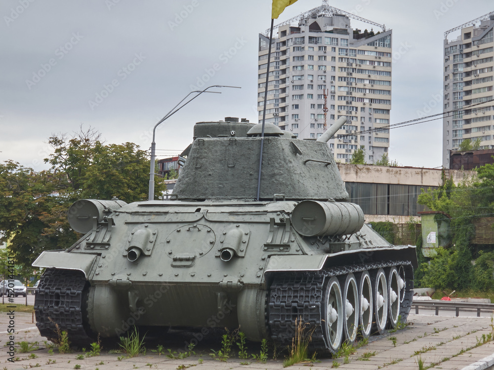 old soviet tank in Ukraine