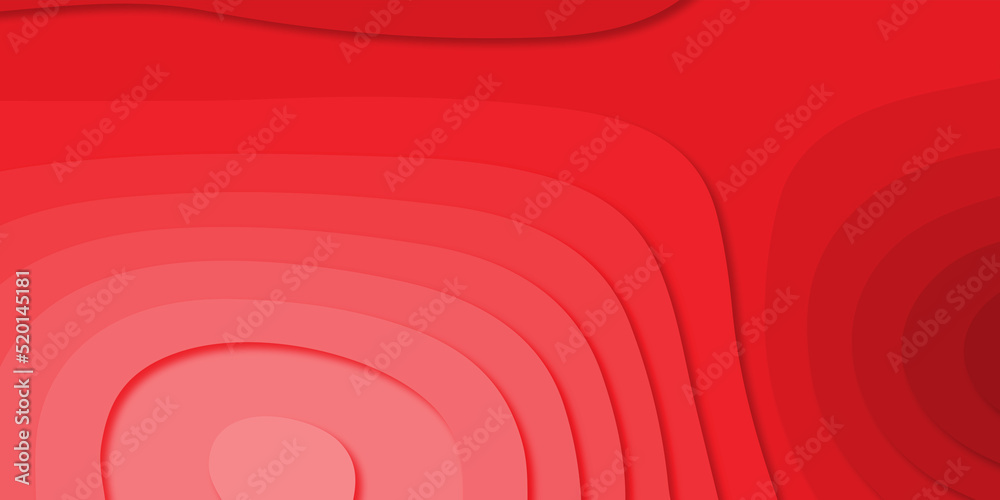 Luxurious Red and white papercut background. Abstract realistic paper cut decoration textured with wavy layers. Geometric cut paper orange luxury background with gold elements, topography map concept. Luxurious Red and white papercut background. Abstract realistic paper cut decoration textured with wavy layers. Geometric cut paper orange luxury background with gold elements, topography map concept.