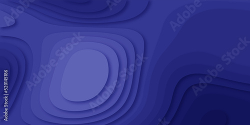 abstract blue background and  Abstract Paper cut banner concept. Paper carve blue background for card poster brochure flyer design in golden lines black colors. Vector illustration. Cover layout temp