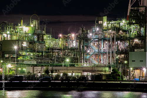 factory at night