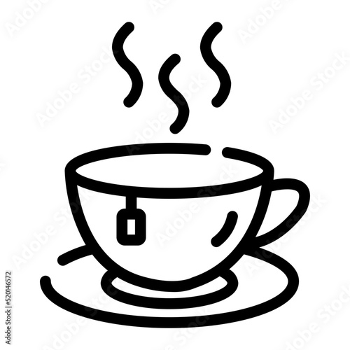 Hot tea line icon