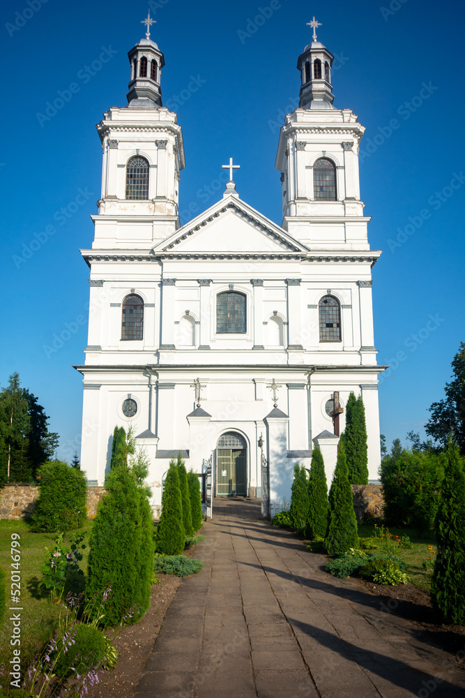 Roman Catholic church of St. Andrew the Apostle  Lyntupy, Belarus. An architectural monument, built in 1908-1914 in the neo-Baroque style.