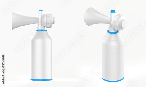 Air horn isolated on white background. 3d illustration