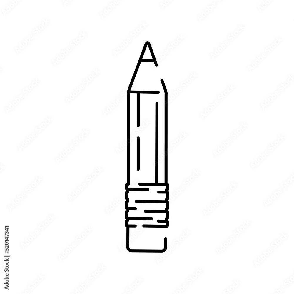 Back to School thin line icon. Vector education icons. Lesson, Study, Learning, Courses. Student pencil Back to School thin line icon. Vector education icons. Lesson, Study, Learning, Courses. Student pencil