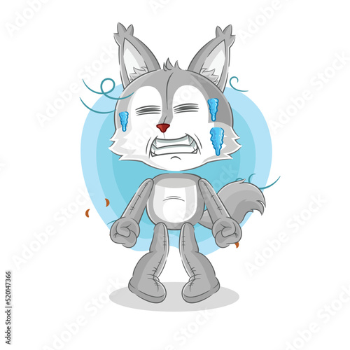 wolf cold illustration. character vector