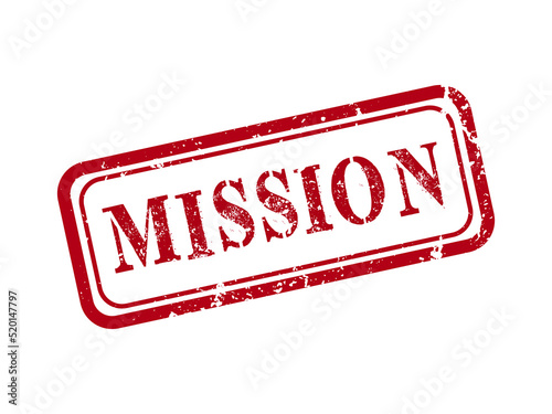 Grunge rubber stamp with text Mission, vector illustration