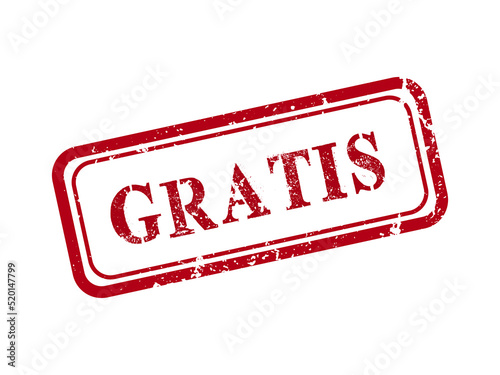 Grunge rubber stamp with word Gratis inside, vector illustration