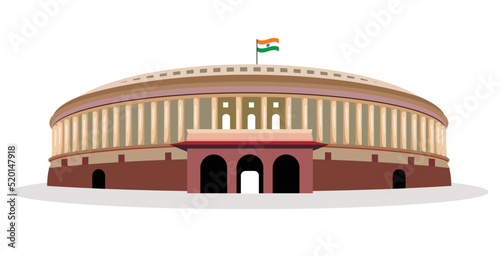 Parliament of India vector illustration