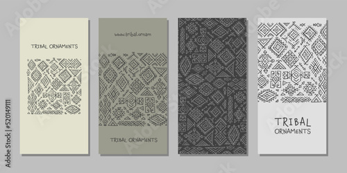 Abstract ethnic ornament, geometric background, concept art for your business. Creative ideas for cards, banner, web, promotional materials. Corporate identity template. Vector illustration