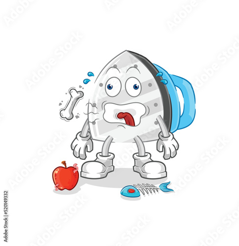 iron burp mascot. cartoon vector