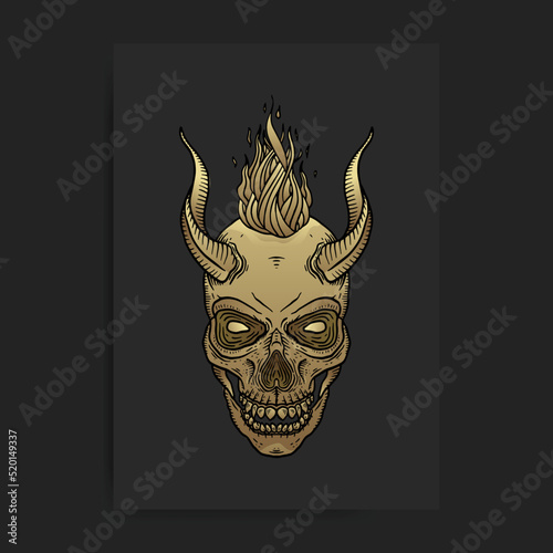 Devil skull head