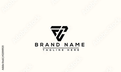 Logo design letter FC . Elegant modern. Vector template.