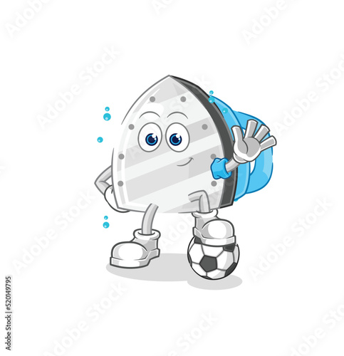 iron playing soccer illustration. character vector © dataimasu