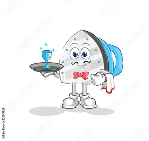 iron waiter cartoon. cartoon mascot vector