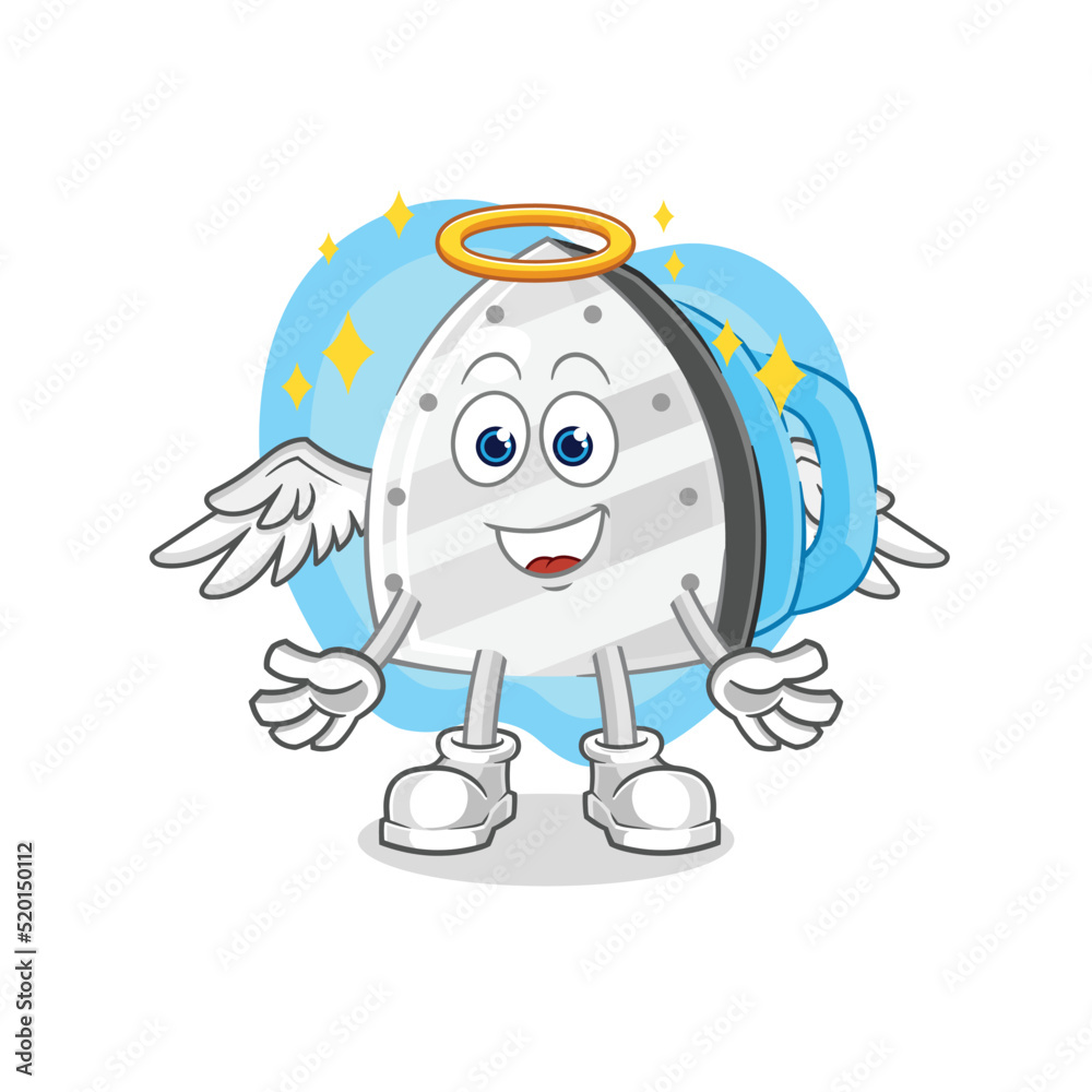 iron angel with wings vector. cartoon character iron angel with wings vector. cartoon character