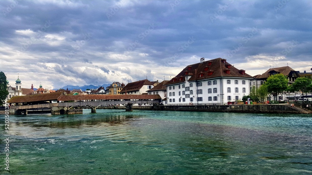 view of the old town, Lucerne Switzerland 