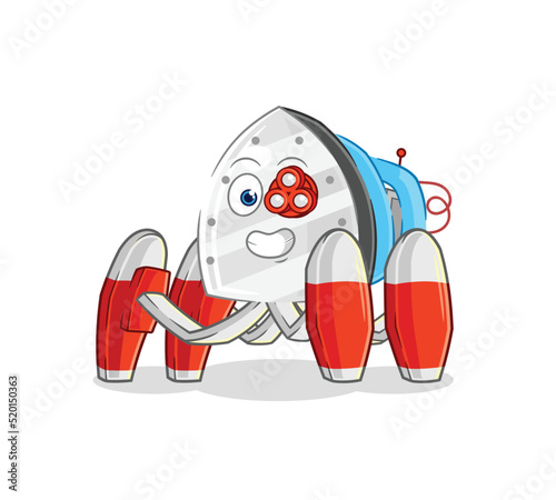iron future robot vector. cartoon character