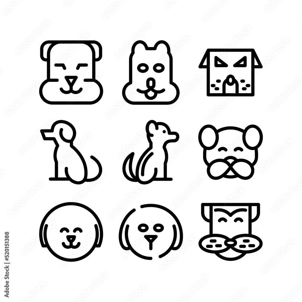 Obraz premium dogs icon or logo isolated sign symbol vector illustration - high quality black style vector icons 