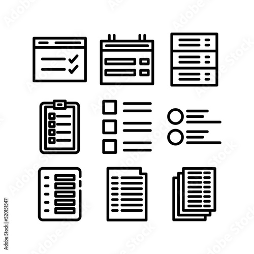 list icon or logo isolated sign symbol vector illustration - high quality black style vector icons 