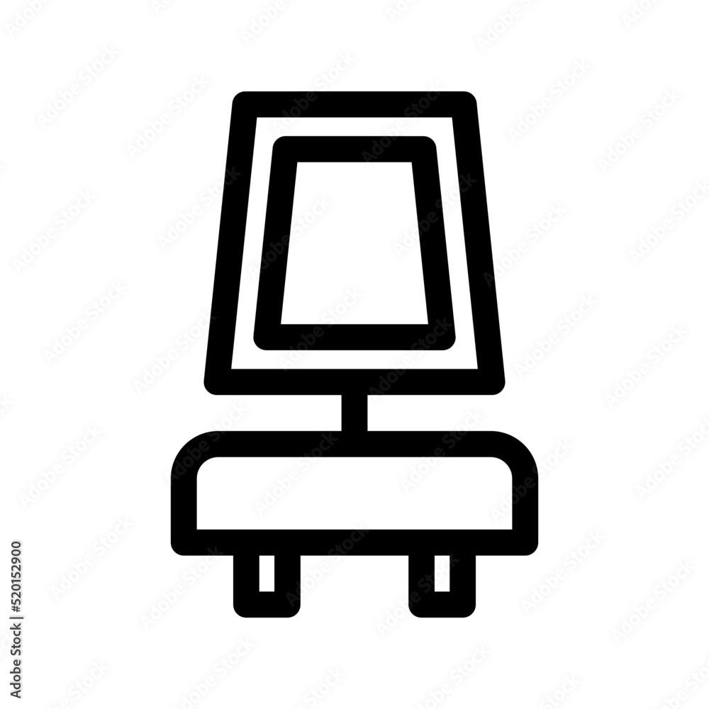 chair icon or logo isolated sign symbol vector illustration - high quality black style vector icons
