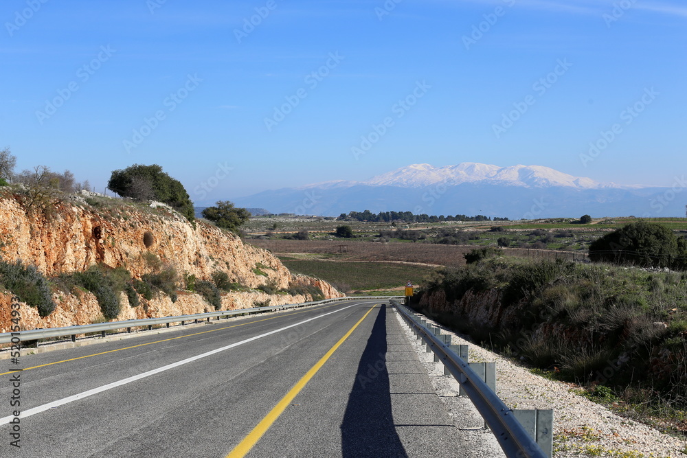 There is snow on Mount Hermon in northern Israel.