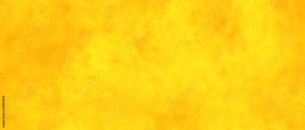 Abstract shinny and soft orange or yellow background texture with grainy stains, bright and shinny yellow or orange watercolor shades grunge background with space for your text.
