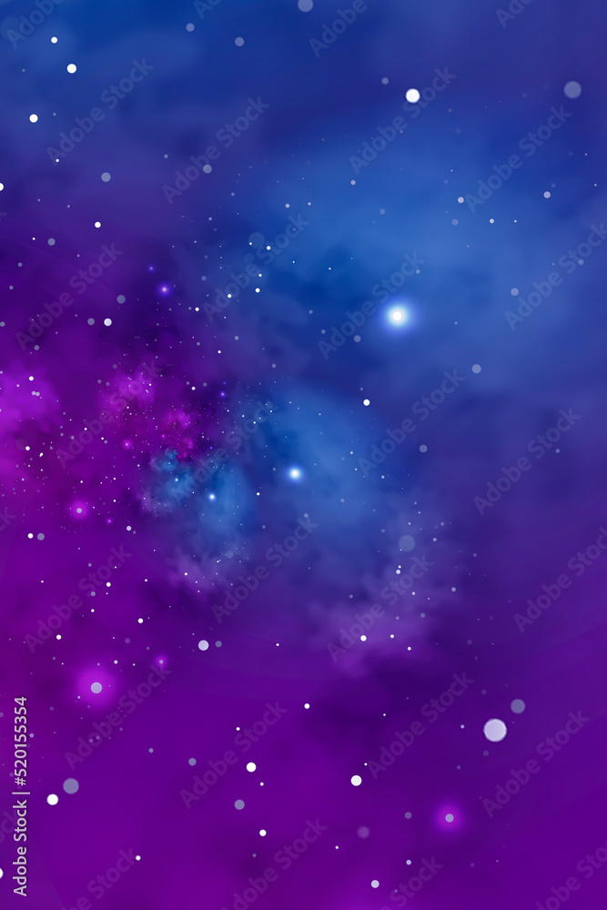 Obraz premium Starry background with blue and violet nebula. Concept for space, astronomy, galaxy, universe, science
