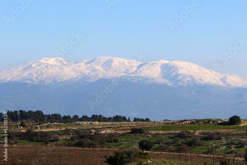 There is snow on Mount Hermon in northern Israel.