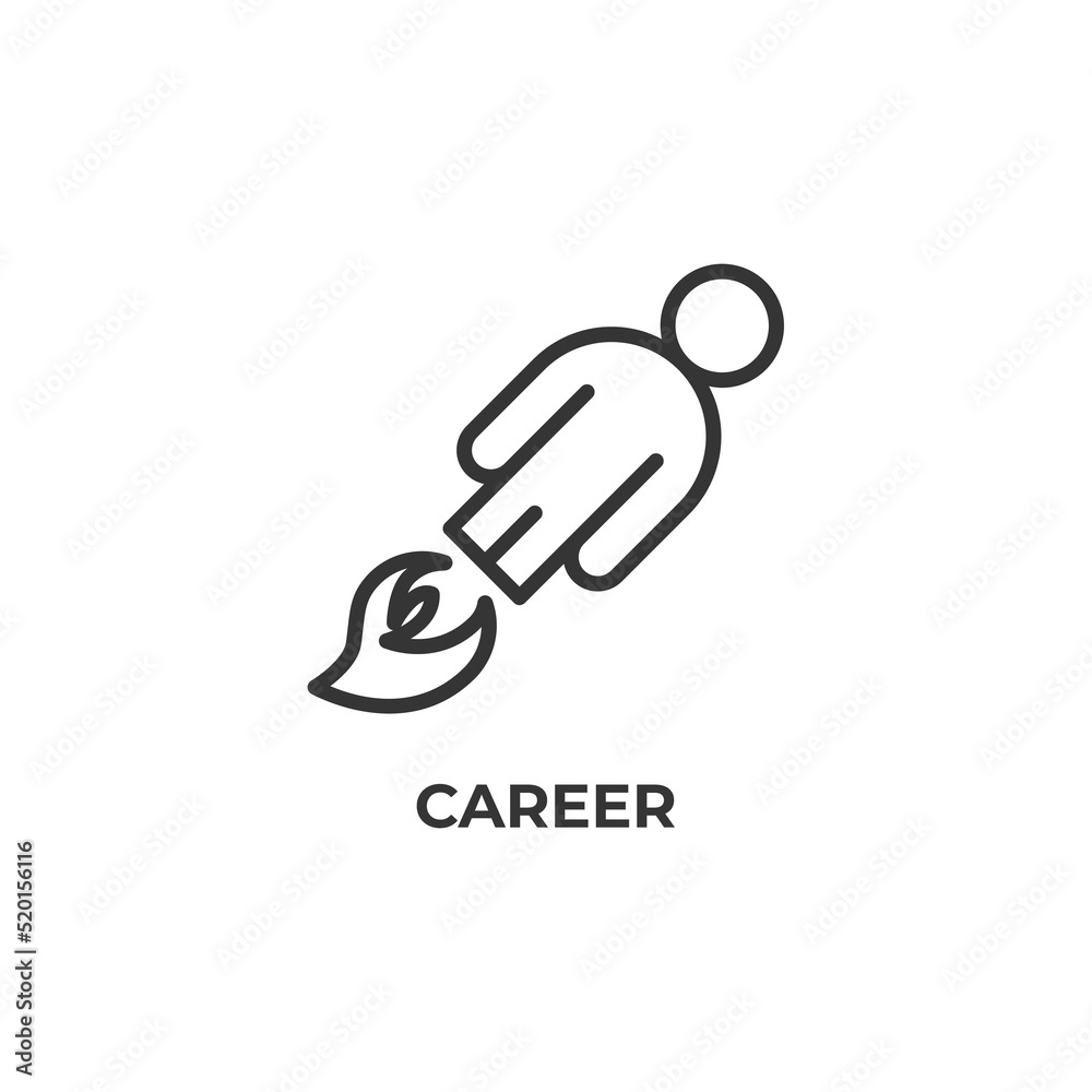 career line icon. linear style sign for mobile concept and web design. Outline vector icon. Symbol, logo illustration. Vector graphics career line icon. linear style sign for mobile concept and web design. Outline vector icon. Symbol, logo illustration. Vector graphics