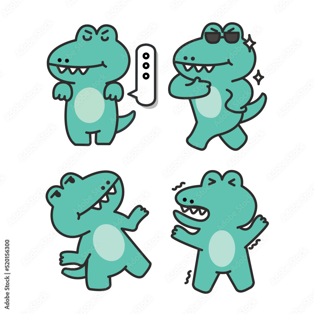 Obraz premium cartoon crocodile