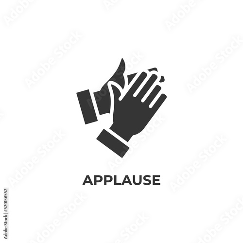 applause vector icon. filled flat sign for mobile concept and web design. Symbol, logo illustration. Vector graphics