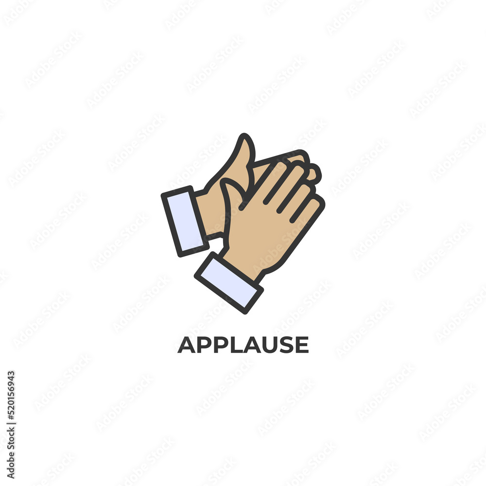 Obraz premium applause vector icon. Colorful flat design vector illustration. Vector graphics