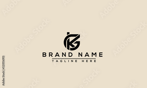 Logo design letter KG . Elegant modern. Vector template.
