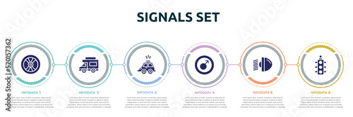 Canvas Print signals set concept infographic design template