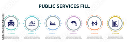 Photo public services fill concept infographic design template