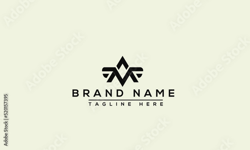 Logo design letter AV . Elegant modern. Vector template.