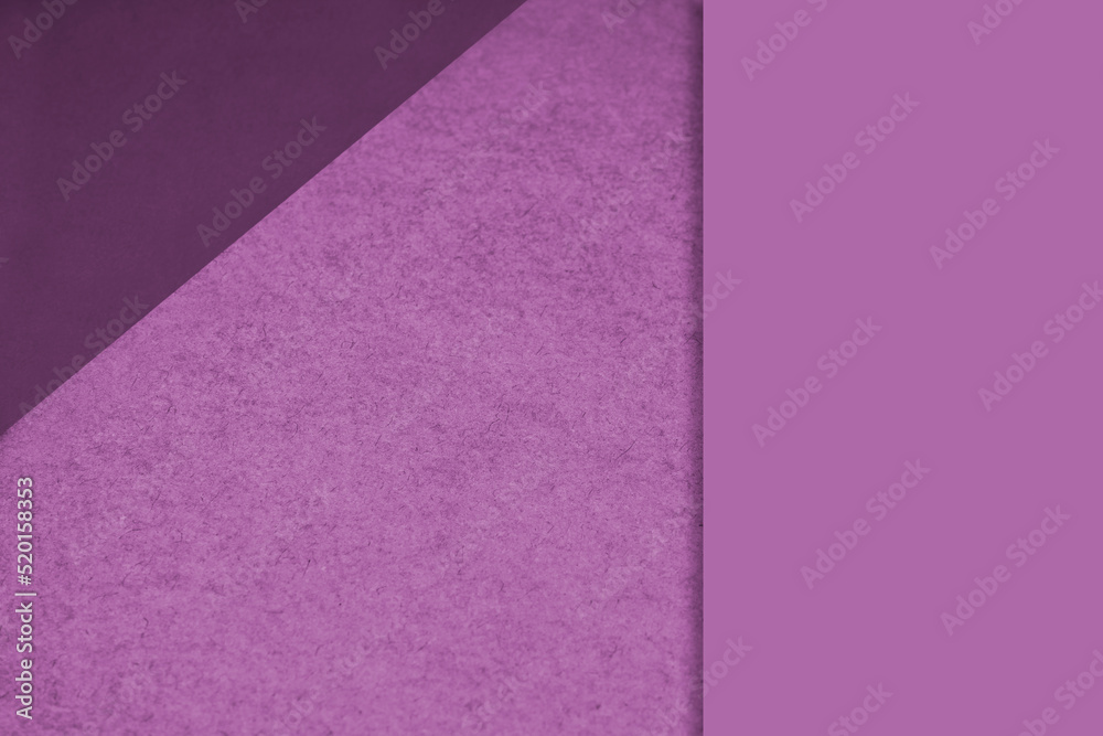 Textured and plain purple sheet papers forming two triangles and vertical blank rectangle for creative cover designing Textured and plain purple sheet papers forming two triangles and vertical blank rectangle for creative cover designing