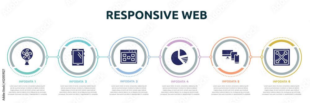 responsive web concept infographic design template. included cooling ...