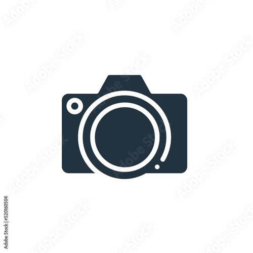 Photo camera icon in trendy flat style isolated on white background. camera symbol for web and mobile apps.