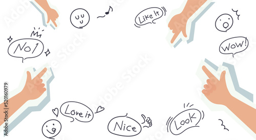 おすすめをアピールできるアイコンのセットイラスト