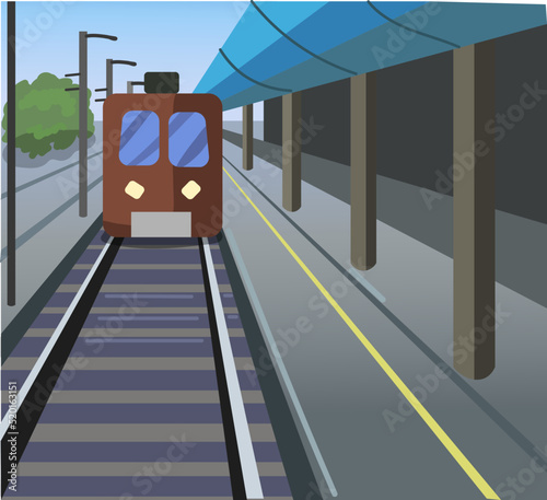 Railway station, train station, cityscape