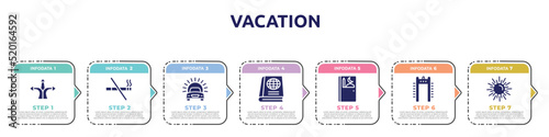 Print op canvas vacation concept infographic design template