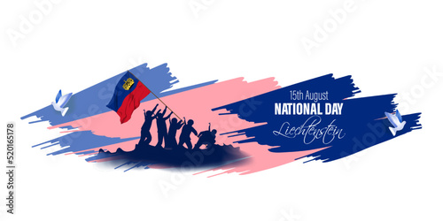 vector illustration for Liechtenstein national day